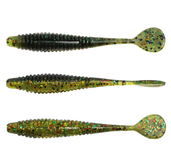 92mm Derby Slayer, Mucky Perch, Soft Plastic, Frostbite, Smallmouth, Largemouth, Bass, Crappie, Panfish, Walleye, Ice Fishing
