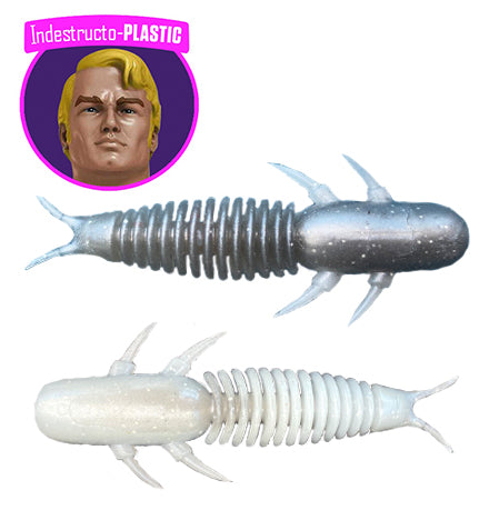 68mm IndestructoBUG, Smelt Colour, Indestructo-Plastic, Frostbite, Smallmouth, Largemouth, Walleye