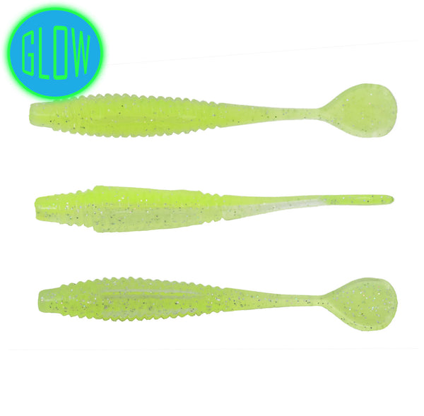 2.2" Mini Slayer, Citrus Sneeze, Glow, Soft Plastic